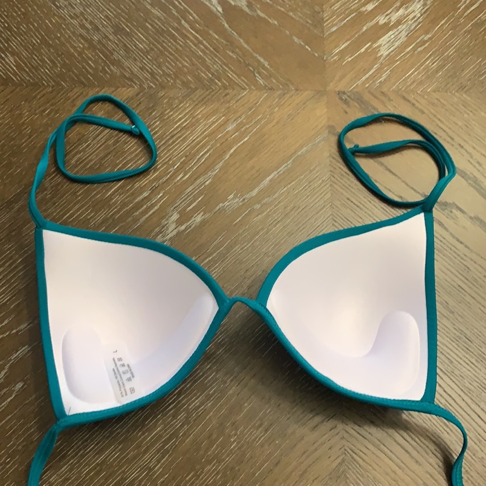 SHEIN teal triangle bikini 2 piece set swimsuit - Picture 14 of 17